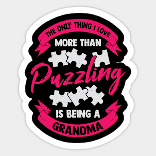 Jigsaw Puzzle Puzzling Grandma Gift Sticker